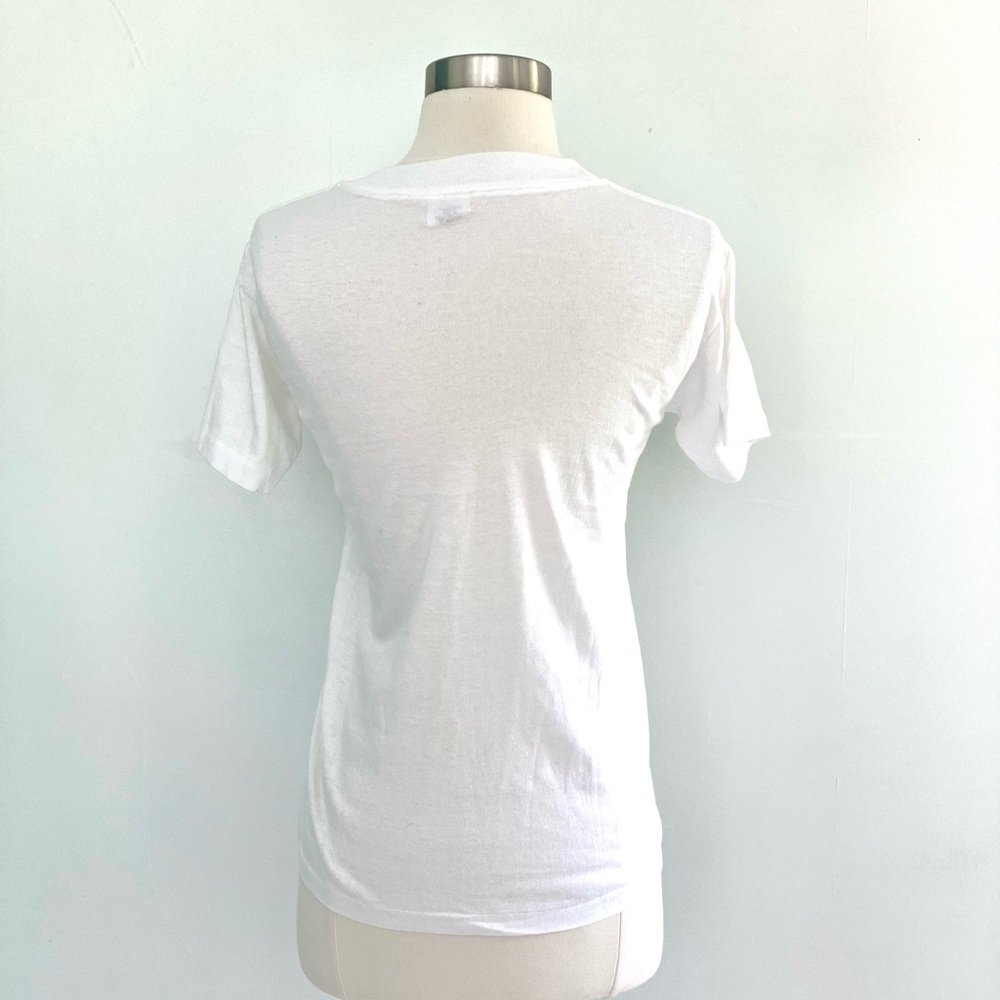Vintage 80’s Adidas white & black single stitch t-shirt tshirt tee top - Picture 3 of 6